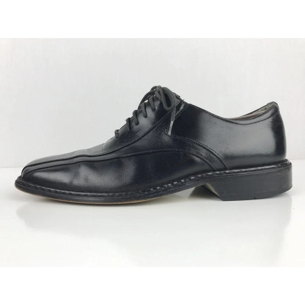 Stacy Adams Oxford Mens Black Leather Square Toe Lace Up Dress Shoes Size 11 M‎